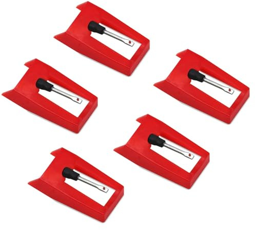 Record Player Needles For Audio Technica Stylus Replacement Spare Part | 5Pcs Record Player Needle Durable Plastic For Vinyl Turntable LP Phonograph Home Audio System High Fidelity Sound Performance