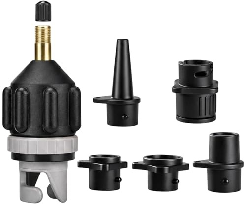 SUP Adapter für Kompressor, SUP Pumpe Adapter und Schlauchboot Zubehör, Stand Up Paddling Board Zubehör, Inflatable Paddle Board Ventil Adapter Set