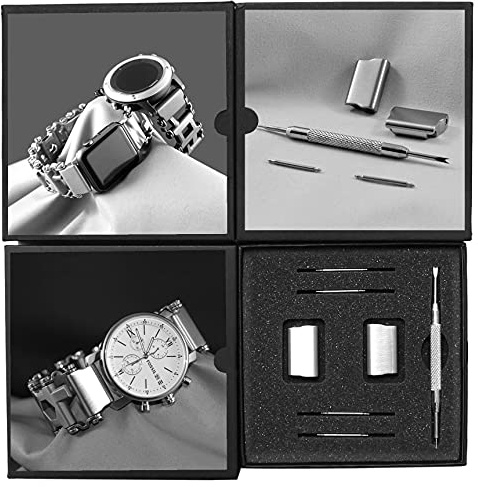 Link Edelstahl-Verbindungsadapter Kompatibel mit Leatherman-Laufflächenuhr Treten Lug Größe 18mm