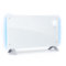 Klarstein Bornholm Curved Ambient - Convector, Calefactor bajo consumo, 1000 ó 2000 W, De 5° a 45°C, Táctil, Radiador electrico bajo consumo, Autoapagado, Programable, Certificado IP24, Blanco