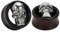 COOEAR Ebenholz Holz Schädel Stil Messgeräte für Ohren Piercing Körperschmuck Tunnel Plugs 1 Paar Verkauf 1/2