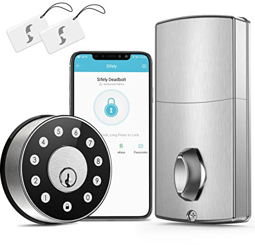 Sifely D323T Deadbolt Satin Nickel