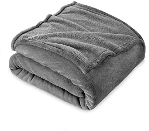 FARFALLAROSSA Kuscheldecke Flauschig 160 x 210 cm - XXL Fleecedecke Sofa Decken Couchdecke - Oeko-TEX - Super Weiche Fleecedecke als Sofaüberwurf - Wohndecke Hellgrau
