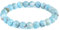 Larimar Armband, Larimar Stretch Armband, Beruhigendes Armband, Larimar Schmuck, Pastell Blau Hochzeit, Aqua Beach Schmuck, Larimar Bead Armband, Stein, Larimar
