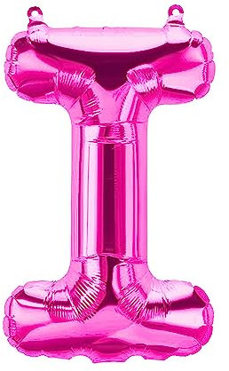 Folienballons Buchstaben Pink - 40/80/100 cm für Geburtstag Hochzeit Party Dekoration Happy Birthday JGA Geschenk Luftballon Abschluss Riesenballon ABI groß XXL klein mini Rosa Mädchen (40 cm - I)