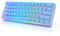 HK Gaming Teclado mecánico para Juegos GK61 60% | 61 RGB Rainbow LED retroiluminadas Teclas programables | Cable USB | para Mac y Windows PC | Hotswap Gateron Interruptores Amarillo óptico | Azul