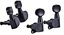 ORTEGA Ukulele Stimmmechaniken-Set, Die Cast, schwarze Knöpfe, gl. Schwarz (OTMUKDC-GB)