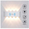 8W LED Wandleuchte mit Bewegungsmelder Aussen Wasserdichte IP65 Wandbeleuchtung Modern Up Down Aussenleuchte Warmweiß Aluminium Außenwandleuchten Wandlampe Innen/Aussen -Weiß