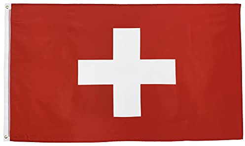FlagScout - Schweiz Flagge | 90 x 150 cm | Flaggen mit top Qualität, hochwertiger Verarbeitung und kräftigen Farben