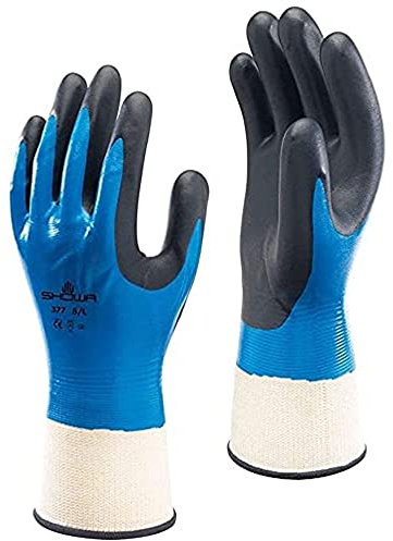 TronicXL 5 Paar Profi Arbeitshandschuhe - ölbeständige Schutz Nitril Handschuhe Schutzhandschuhe Montagehandschuhe ölfest ölbeständig öl feste Arbeit Handschuh wasserdichte Beschichtung (9)