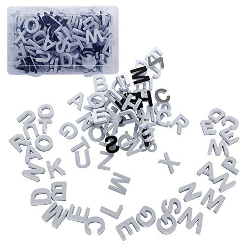 EESLL 124Pcs Magnetic Letters,Alphabet Fridge Magnets,Soft Foam Magnetic Letters White ABC Educational Toy Set with Storage Box for Learning Spelling, 3.5cm(Hight)