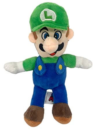 Whitehouse SUPER Mario und Freunde Plüsch 6 versch. Figuren, 20 cm, Plüschfigur Mario, Luigi, Kong, Toad, Yoshi, Prinzessin Peach, Kuscheltier, Plüschtier Stofftier (Luigi)