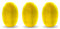 Metall Osterei gelb 6,5 x 10cm 3 Stück Deko-Eier Ostern Osterdeko Easteregg