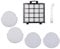 Filter Set for Shark NZ850UK / NZ850UKT / NZ860UK / NZ860UKT / AZ912UK / AZ912UKT / AZ913UK / AZ913UKT Upright Vacuum Cleaner, 1 HEPA Filters 2 Pairs Sponge Filter 1 Cleaning tool