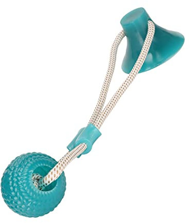 Pssopp Perro Bungee Tug Juguete Interactivo Cachorro Ventosa Juguete Perro Tug Masticar Juguete para Perro Gato Cuidado Dental Cuidado de los Dientes Forma de Bola Verde