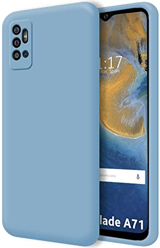 Tumundosmartphone Hülle Silikon Liquid Ultra Weich fur ZTE Blade A71 Farbe Blau