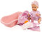 Götz 2353149 Sleepy Aquini Mädchen BliBlaBlume - 33 cm große Badepuppe mit blauen Schlafaugen, ohne Haare in 9-teiligem Set - Babypuppe ab 3 Jahren