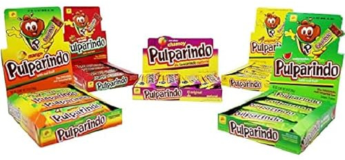 Pulparindo los 5 fantásticos - Mango-Picante-Chamoy-Original-Sandía - Total 100 piezas!