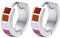 OAKKY Unisex 4mm Einzigartige Cool Bunte Streifen Homosexuelle LGBT Gay Stolz Kleine Huggie Hoop Lesben Ohrringe Edelstahl Ohrstecker Piercings