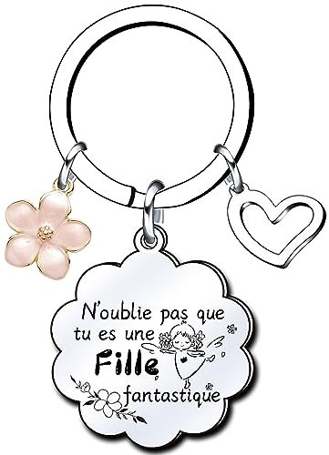 Lumengqi Porte-Clés Femme 'Je T'aime Ma Fille' - Cadeau D'anniversaire Pour Fille, Garçon, Enfant, Ado - Idée Cadeau