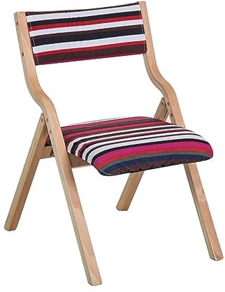 ZFG Klappbarer Esszimmerstuhl, Holz-Esszimmerstuhl, moderner, einfacher Stoff, zerlegbar und waschbar, Klappstuhl, Freizeit-Rückenlehne, Heimstuhl, klappbare Aufbewahrung (Color : L)