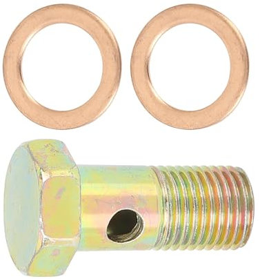 Unifizz Boulons banjo à filetage métrique M12 x 1,25 mm avec 2 rondelles M12