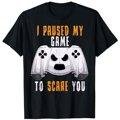 Ghost Gamer video games teens boys men kids halloween gaming T-Shirt