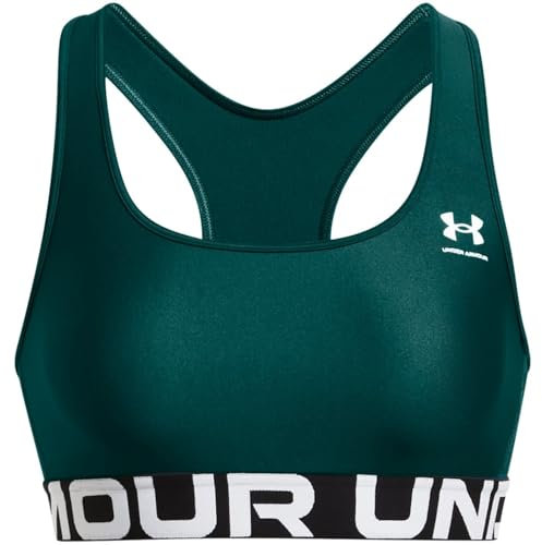 Under Armour HeatGear Mid Branded Sport-BH Damen - L