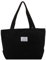 oukesin Sac à bandoulière femme en velours côtelé grande capacité sac à main casual, Noir