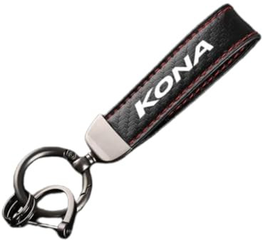 MJHQWE Schlüsselanhänger Auto für Hyundai Kona,Mit Logo Autoschlüsselbund Schlüsselring Auto Zubehör,Red