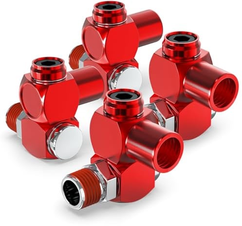 ERGAOBOY 4 pièces 1/4 BSP articulation rotative à 360 degrés, raccords pneumatiques, accessoires d'outils pneumatiques