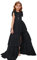 GRACE KARIN Kids Flutter Sleeve Birthday Party Dress Sequin Dresses+ Tiered Skirt for 9-10 Years Teen Girls Black