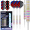 Dartpfeile Metallspitze 90% Tungsten 3 Stück 22,24,26 Gramm Professionelles Wolfram-Steeltip-Dart-Set Dart professionelle Stahlpfeile mit Metallspitzen mit Flights, Schäften (Farbenfroh, 22G)
