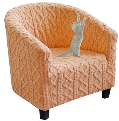 GUYIRT Sesselbezug für Clubsessel, 1 Stück, weicher Bezug für Sessel, Sessel, Wohnzimmer, Orange