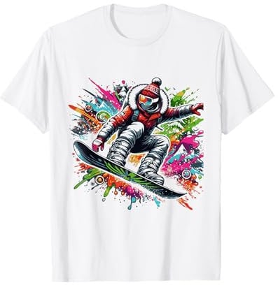 lustiges Kostüm Top Wintersport Snowboarder Apres Ski Party T-Shirt