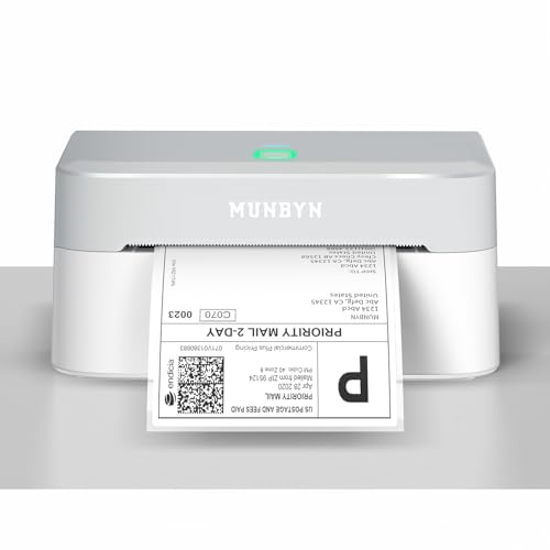MUNBYN Bluetooth Thermal Label Printer, Wireless 4x6 Shipping Label Printer