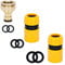 MAGLAUG Hose Tap Connector Fitting Set, Outside Tap Connector Brass 3/4 and 1/2 2in1 Outdoor Tap Kit & Hose End Quick Connectors Faucet Adapter Attachments for Garden Hosepipe (Brasstap +2hose end)