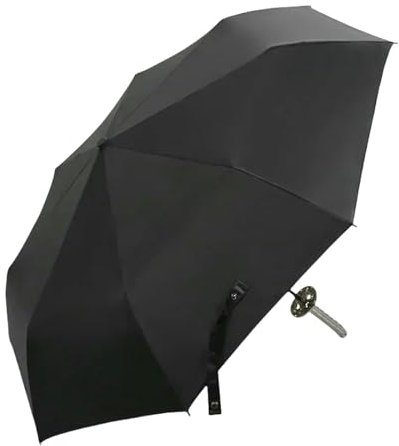 QDLTGBD Regenschirm Samurai Schwert Windschutz Schwarzer Parasol Japanische Griff Messer Klapper-a