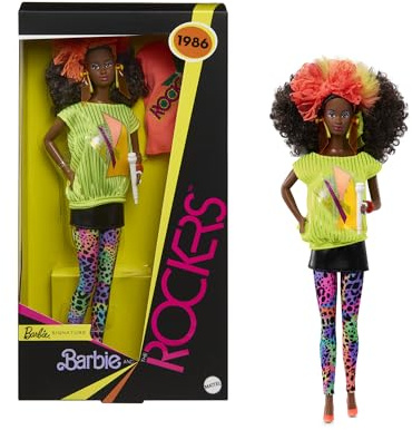 Barbie Signature and the Rockers Sammler-Repro Deedee Puppe | 40. Jubiläum der DeeDee Fashion-Puppe von 1986, inkl. Puppenständer und Displaybox, ab 6 Jahre, JJY11