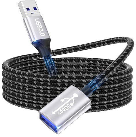 Cable de extensión USB 3.0 3M,5Gbps Cable USB A a A Cable de extensión USB para memoria USB,lector tarjetas,teclado,cámara,impresora,escáner,auriculares,mouse,concentrador USB,impresora,cámara web