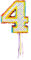 Folat 60944 Piñata * ZAHL 4 * für den 4 Kindergeburtstag
