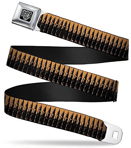 Buckle-Down Unisex-Erwachsene Seatbelt Belt Bullets XL Gürtel, Mehrfarbig, 81 cm/ 132 cm
