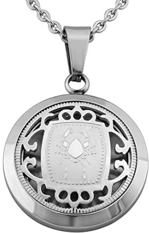 Hanessa Personalisierte Kette mit Gravur Edelstahl 50 cm mit Anhänger Sternzeichen Krebs in silber - Personalisierte Halskette für Männer und Frauen - Personalisierter Schmuck Damen Herren