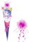 alles-meine.de GmbH mit 3-D Effekt - Glitzer ! Schultüte - Einhorn & Pferd Pegasus - Regenbogen - 85 cm - eckig - incl. Schleife - Organza Abschluß - Zuckertüte - mit/o..