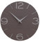 CalleaDesign - Wanduhr Smile, handgefertigt Made in Italy, 30 cm, elegant und leise, hohe Qualität, perfekte Geschenkidee [Wenge-Eichenholz und Aluminium].