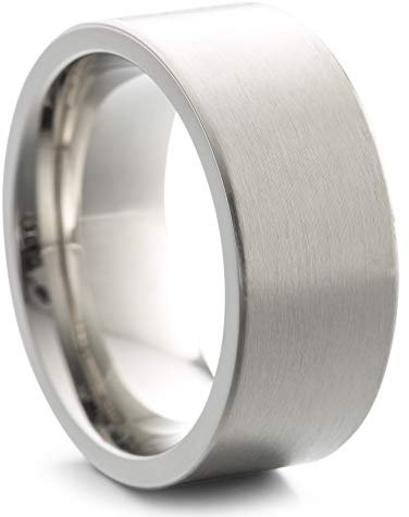 Heideman Ring Damen und Herren Paari aus Edelstahl silber farben poliert oder matt Damenring für Frauen und Männer Partnerringe 9mm breit schmaler Ring strichmatt Gr.68 hr7013-4-68