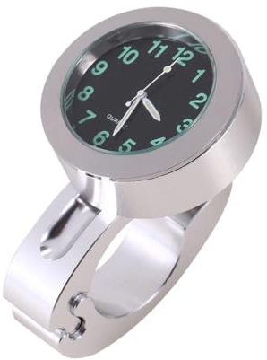 DEWIN Motorrad Lenkeruhr, Motorraduhr Motorrad Lenkerenden Fahrrad Uhr Lenker Wasserdichte Fit 7/8 oder 1 Lenkeruhr für Motorrad Roller Radfahren