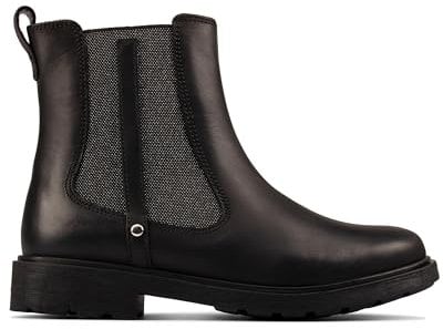Clarks Astrol Orin K, Stivali Chelsea Bambine e ragazze, Nero (Black Leather), 30 EU