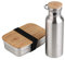 LAGUIOLE - Set Lunchbox und Edelstahl-Kühlflasche mit Bambus-Holzdeckel
