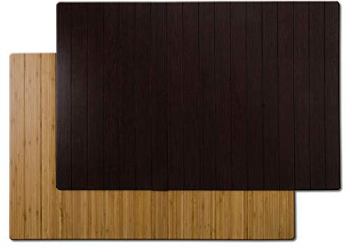 Floordirekt Bambus-Badematte | Holzbadematte Emma | Hohe Stabilität und Festigkeit | Antirutschrücken aus Filz | Erhältlich in 2 Farben (60 x 90 cm, Dunkelbraun)